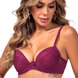 29489 - Conjunto Push Up. Calcinha fio. - Vermelho - Duzani