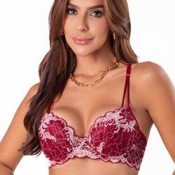 29558 - Conjunto Push Up. Calcinha fio. - Vermelho - Duzani