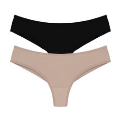 25302 - Kit com duas calcinhas fio. - Colorido - Duzani