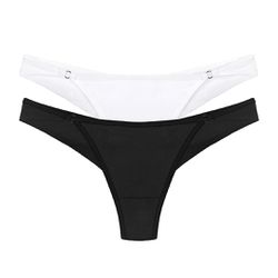 28209 - Kit com duas calcinhas fio. - Colorido - Duzani