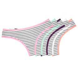 28186 - Kit com cinco calcinhas fio. - Estampado - Duzani