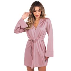 24815 - Robe curto em microfibra. - Nude - Duzani