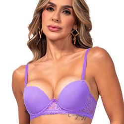 Conjunto Push Up e calcinha fio.