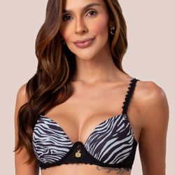 23963 - Conjunto Lageli Lingerie Push Up. Calcinha... - Duzani