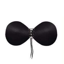 23898 - Sutiã aderente lace up. - Preto - Duzani