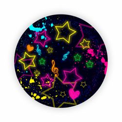 Painel Redondo Em tecido Sublimado Neon - AD125 - Genial Mix 