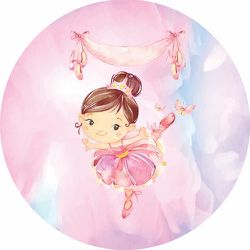 Painel Em Tecido Bailarina 1,50x1,50m Redondo C/elástico - C... - Genial Mix 
