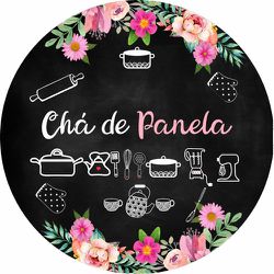 Painel Redondo Nosso Chá De Panela 1,50 X 1,50 C/elástico - ... - Genial Mix 