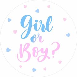 Painel Tecido Boy Or Girl 1,5x1,5 Tecido Redondo C/elástico ... - Genial Mix 