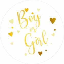 Painel Em Tecido Boy Or Girl 1,5x1,5 Redondo C/ Elástico - C... - Genial Mix 