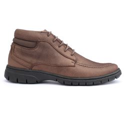 Sapato Boot Masculino Full Relax Francajel Cafe em Couro - 3926 - LOJA FRANCAJEL