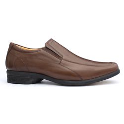 Sapato Social Masculino Pro Shock Francajel em Couro Bourbon - 4511 - LOJA FRANCAJEL