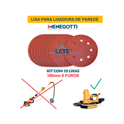 Lixa Menegotti 180mm g 100 Kit c/10 29113791 - Loja Gomes