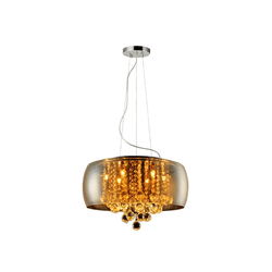 Lustre Avant Wessex 6 G9 500mm Âmbar Translúcido - Loja Gomes