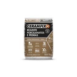 Rejunte Ceramfix Porcelanato 1KG Cinza Claro - Loja Gomes