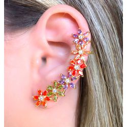 Brinco Ear Cuff Cravejado Na Zircônia Com Detalhe ... - Lojas das Revendedoras
