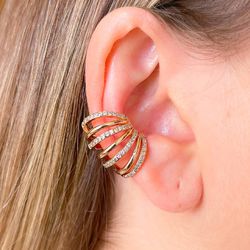 Piercing Fake Cravejado Na Micro Zircônia - B842 - Lojas das Revendedoras