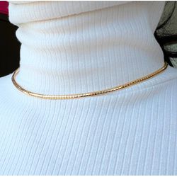 Chocker na Correntaria Lisa LUXO - C22 - Lojas das Revendedoras