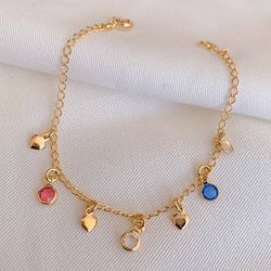 Pulseira Infantil Com Pingentes Colorido - P3456 - Lojas das Revendedoras