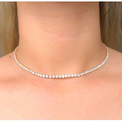 Choker na Pedra de Zircônia Delicado 32cm com 10cm... - Lojas das Revendedoras