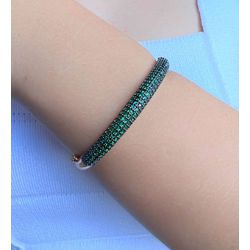 Bracelete cravejado na micro zircônia LUXO - P9784 - Lojas das Revendedoras