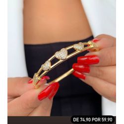 Bracelete de corações - P2108 - Lojas das Revendedoras