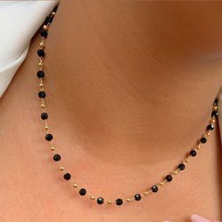 Chocker de esfera lisa com detalhes preto - C576 - Lojas das Revendedoras