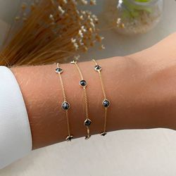Pulseira com detalhes preto - P3472 - Lojas das Revendedoras
