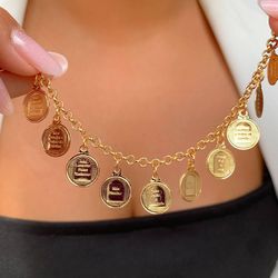 Pulseira Com Medalhas Dez Mandamentos - P3434 - Lojas das Revendedoras