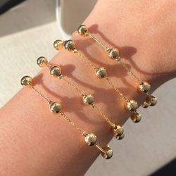 Pulseira de esfera lisa - P3408 - Lojas das Revendedoras