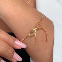 Pulseira de fita de laço delicada - P3428 - Lojas das Revendedoras