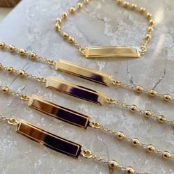 Pulseira Infantil De Chapa Com Detalhe De Bola - ... - Lojas das Revendedoras