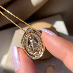 Colar dois em um medalha nossa senhora das graças ... - Lojas das Revendedoras