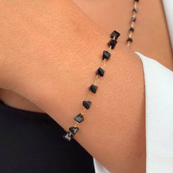 Pulseira com detalhes preto - p33666 - Lojas das Revendedoras