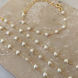 Pulseira De Pérolas Infantil - P296 - Lojas das Revendedoras