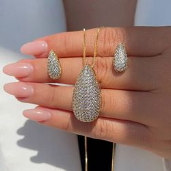 Conjunto de gota cravejada - CON7503 - Lojas das Revendedoras