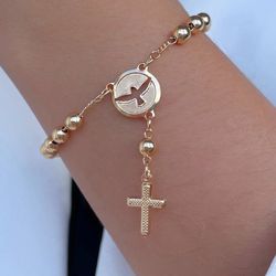 Pulseira de terço espirito santo - P56 - Lojas das Revendedoras