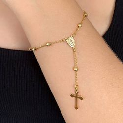 Pulseira de terço nossa senhora - P131 - Lojas das Revendedoras