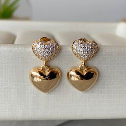 Brinco de coração com detalhes na micro zircônia ... - Lojas das Revendedoras