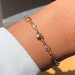 Pulseira de coração com ponto de luz - P3447 - Lojas das Revendedoras