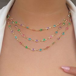 Chocker na zircônia coloridas (cada) - C1508 - Lojas das Revendedoras