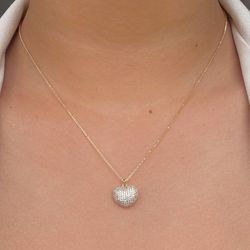Colar de coração com detalhes na micro zircônia ... - Lojas das Revendedoras