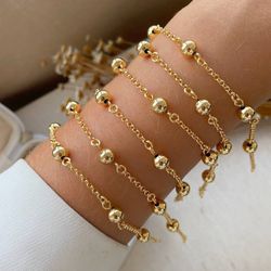 Pulseira de esferas pequenas lisas - P2111 - Lojas das Revendedoras