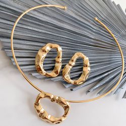 Conjunto aro oval orgânico - CON4770 - Lojas das Revendedoras