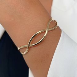 Bracelete torcido liso - P4288 - Lojas das Revendedoras