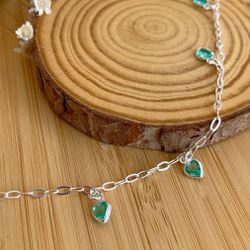 Pulseira de corações prata 925 - P3286 - Lojas das Revendedoras