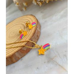 Conjunto infantil arco iris - CON7213 - Lojas das Revendedoras