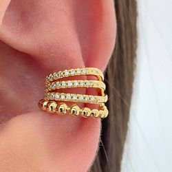Piercing Fake Cravejado Na Micro Zircônia - B4748 - Lojas das Revendedoras