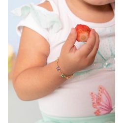Pulseira Infantil Com Borboletas Coloridas - P1950 - Lojas das Revendedoras