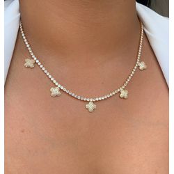 Chocker riviera com trevo cravejado - C393 - Lojas das Revendedoras
